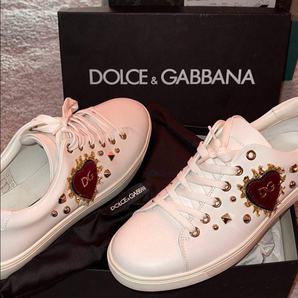 Dolce and Gabbana white sneakers
